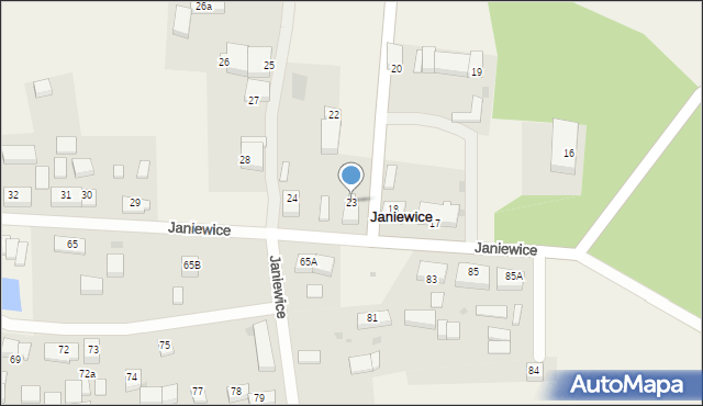 Janiewice, Janiewice, 23, mapa Janiewice