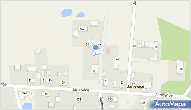 Janiewice, Janiewice, 27, mapa Janiewice