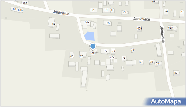 Janiewice, Janiewice, 69, mapa Janiewice