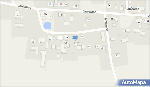 Janiewice, Janiewice, 74, mapa Janiewice