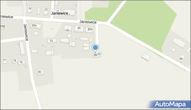 Janiewice, Janiewice, 84, mapa Janiewice