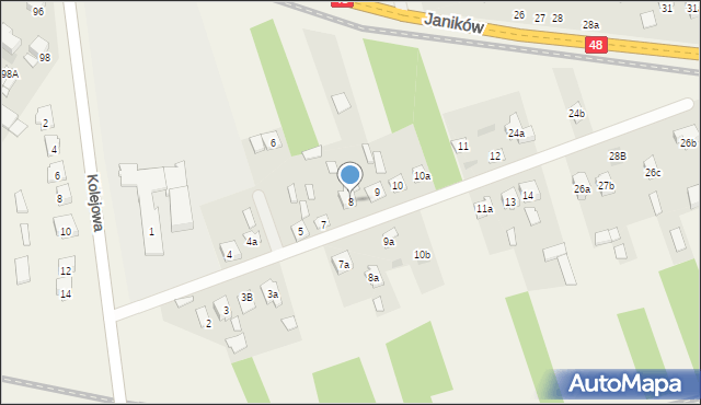 Janików, Janików, 8, mapa Janików