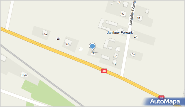 Janików, Janików-Folwark, 1A, mapa Janików