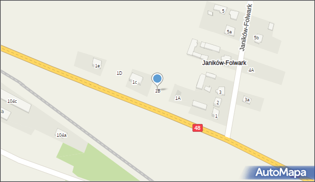 Janików, Janików-Folwark, 1B, mapa Janików