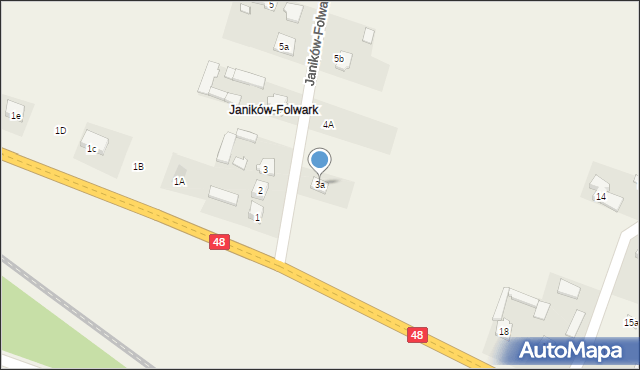 Janików, Janików-Folwark, 3a, mapa Janików