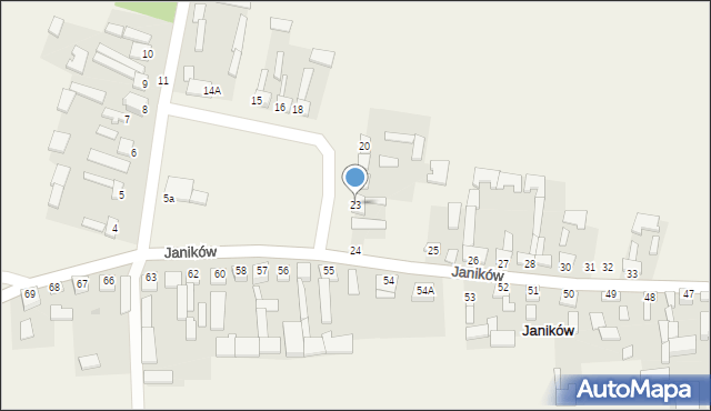 Janików, Janików, 23, mapa Janików