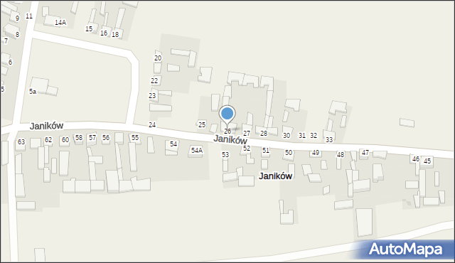 Janików, Janików, 26, mapa Janików