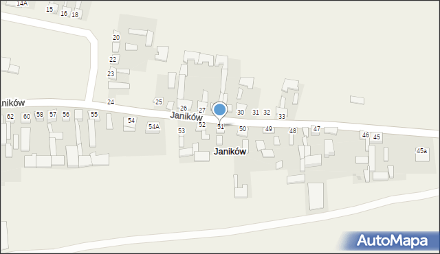 Janików, Janików, 51, mapa Janików