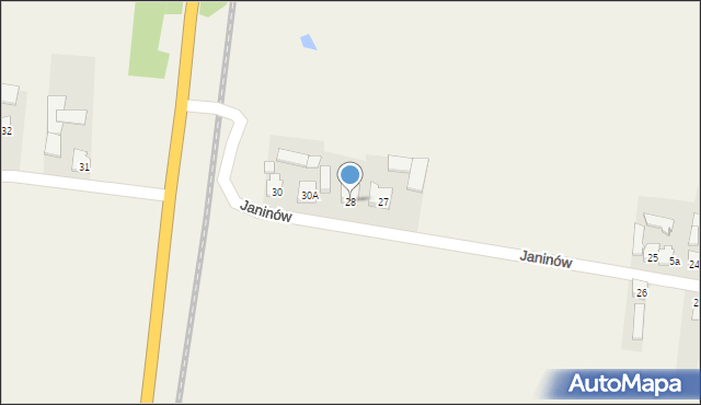 Janinów, Janinów, 28, mapa Janinów