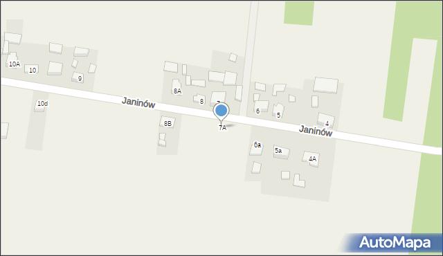 Janinów, Janinów, 7A, mapa Janinów