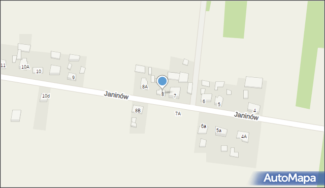 Janinów, Janinów, 8, mapa Janinów