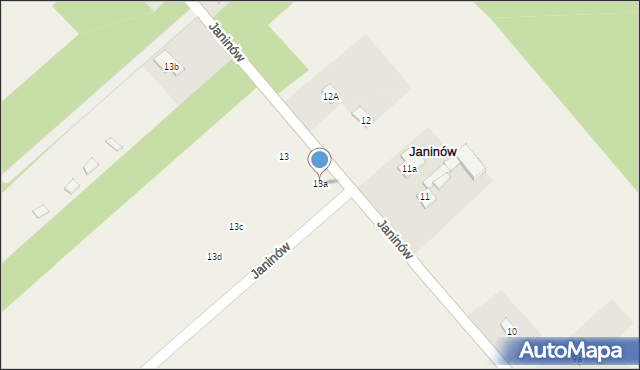 Janinów, Janinów, 13a, mapa Janinów