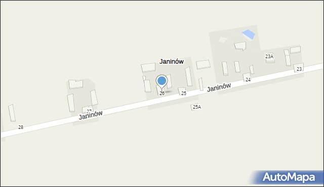 Janinów, Janinów, 26, mapa Janinów