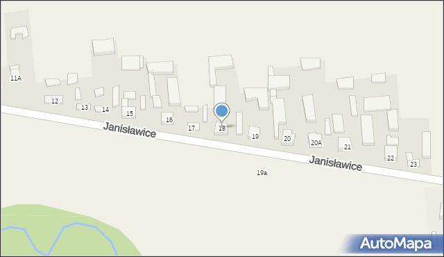 Janisławice, Janisławice, 18, mapa Janisławice