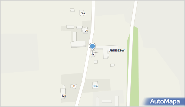 Janiszew, Janiszew, 30, mapa Janiszew