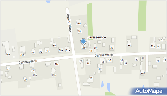 Janiszewice, Janiszewice, 18a, mapa Janiszewice