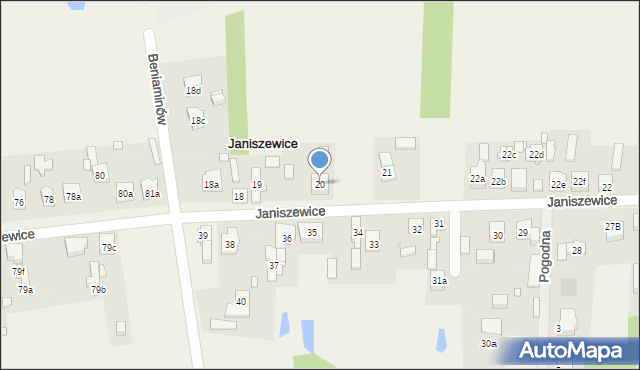 Janiszewice, Janiszewice, 20, mapa Janiszewice