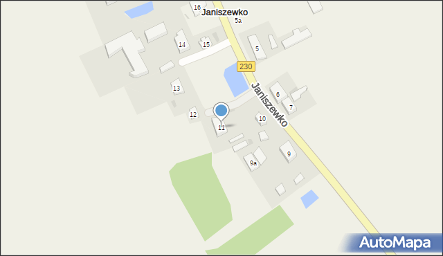 Janiszewko, Janiszewko, 11, mapa Janiszewko