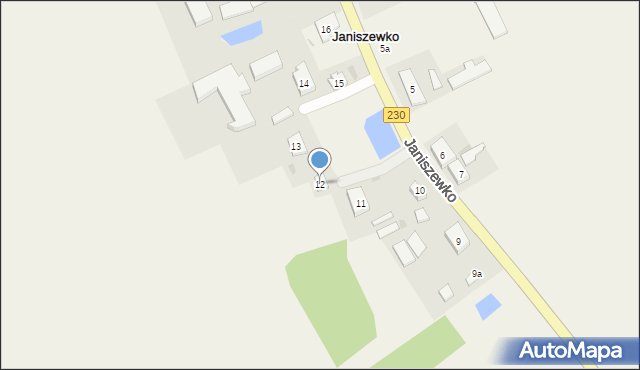 Janiszewko, Janiszewko, 12, mapa Janiszewko