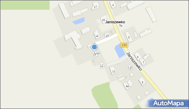 Janiszewko, Janiszewko, 13, mapa Janiszewko