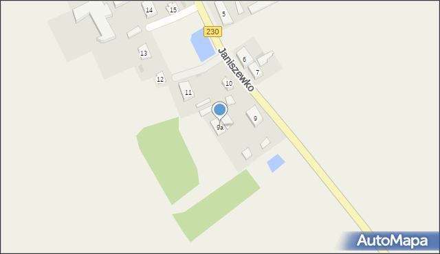 Janiszewko, Janiszewko, 9a, mapa Janiszewko