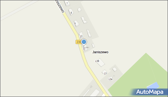 Janiszewo, Janiszewo, 11, mapa Janiszewo