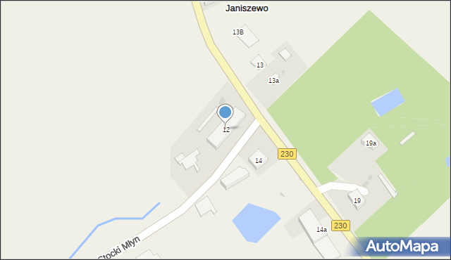 Janiszewo, Janiszewo, 12, mapa Janiszewo