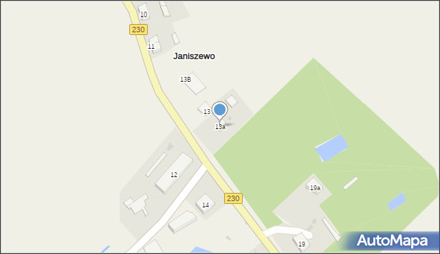 Janiszewo, Janiszewo, 13a, mapa Janiszewo