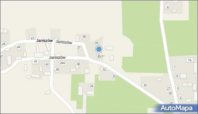 Janiszów, Janiszów, 33, mapa Janiszów