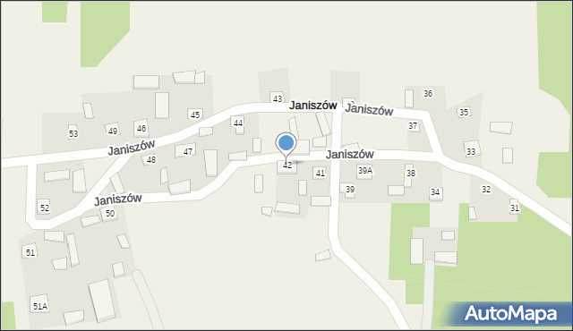 Janiszów, Janiszów, 42, mapa Janiszów