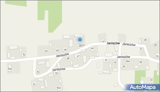 Janiszów, Janiszów, 45, mapa Janiszów