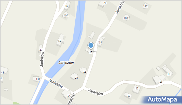 Janiszów, Janiszów, 17, mapa Janiszów