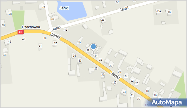 Janki, Janki, 36, mapa Janki