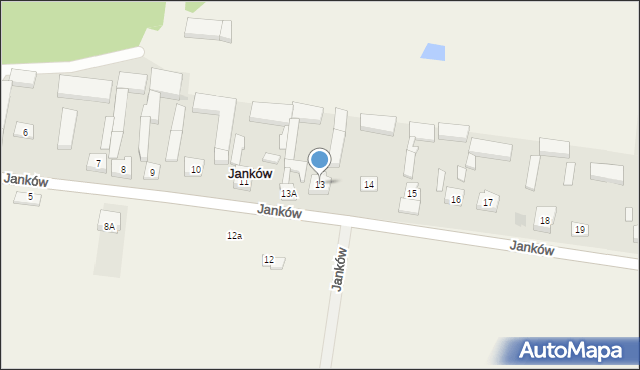 Janków, Janków, 13, mapa Janków