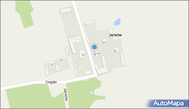 Janków, Janków, 13, mapa Janków