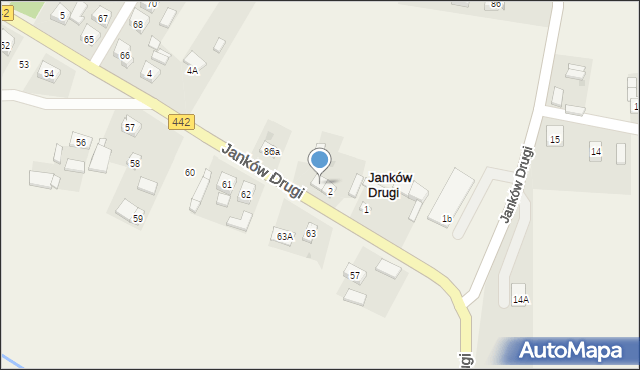 Janków Drugi, Janków Drugi, 2a, mapa Janków Drugi