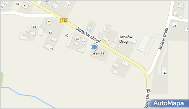 Janków Drugi, Janków Drugi, 63A, mapa Janków Drugi