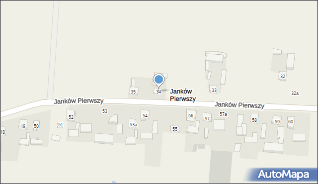 Janków Pierwszy, Janków Pierwszy, 34, mapa Janków Pierwszy