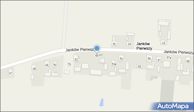 Janków Pierwszy, Janków Pierwszy, 53, mapa Janków Pierwszy