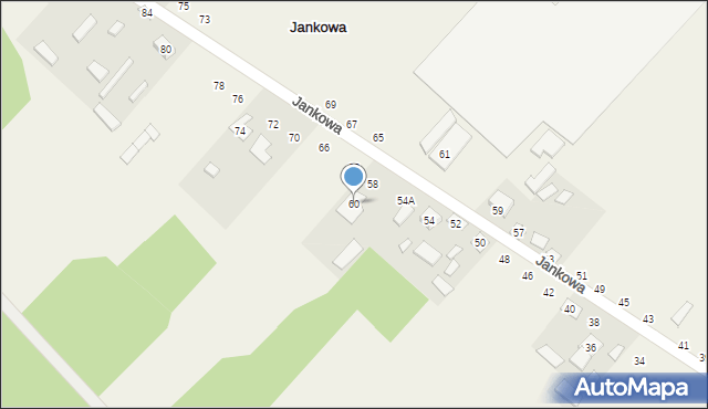 Jankowa, Jankowa, 60, mapa Jankowa