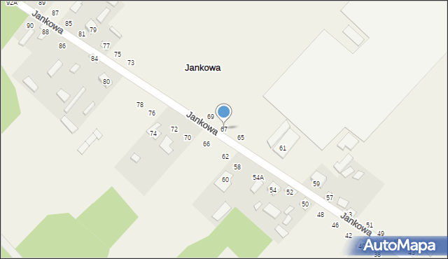 Jankowa, Jankowa, 67, mapa Jankowa