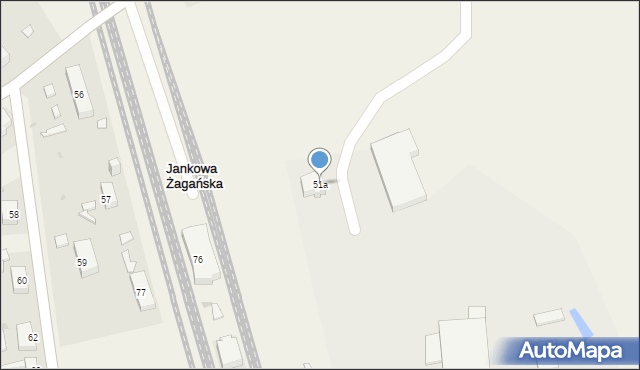 Jankowa Żagańska, Jankowa Żagańska, 51a, mapa Jankowa Żagańska