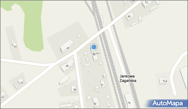 Jankowa Żagańska, Jankowa Żagańska, 56, mapa Jankowa Żagańska