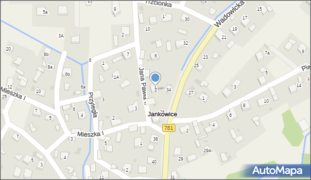 Jankowice, Jana Pawła II, 2, mapa Jankowice
