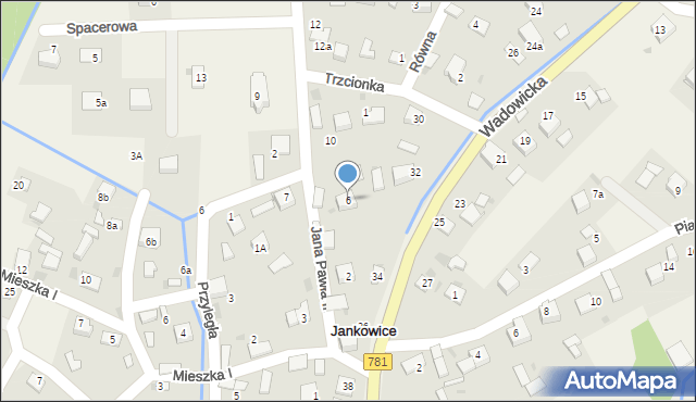 Jankowice, Jana Pawła II, 6, mapa Jankowice