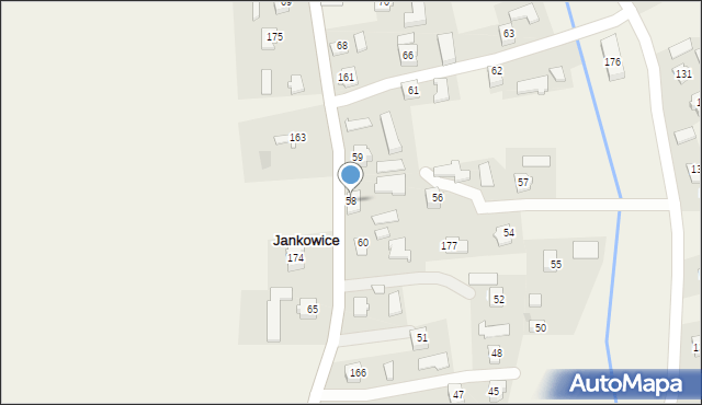 Jankowice, Jankowice, 58, mapa Jankowice