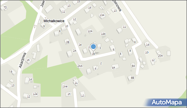 Jankowice, Jarzębinowa, 1b, mapa Jankowice