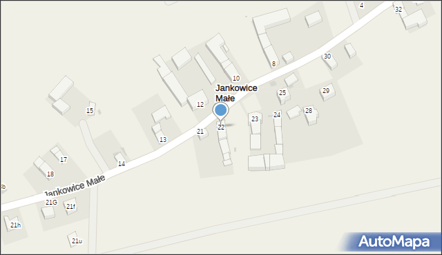 Jankowice Małe, Jankowice Małe, 22, mapa Jankowice Małe