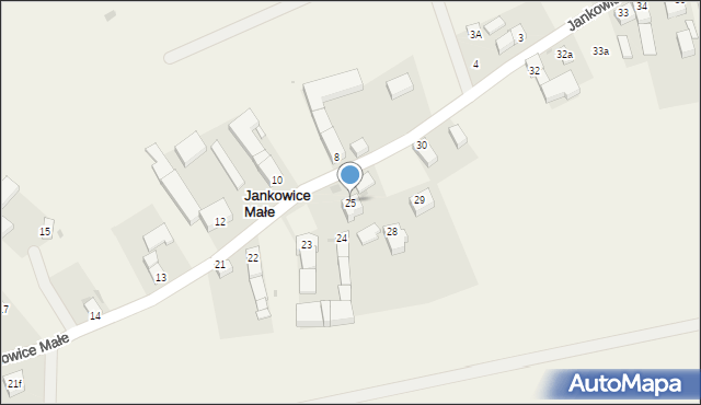 Jankowice Małe, Jankowice Małe, 25, mapa Jankowice Małe