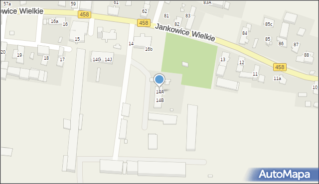 Jankowice Wielkie, Jankowice Wielkie, 14A, mapa Jankowice Wielkie